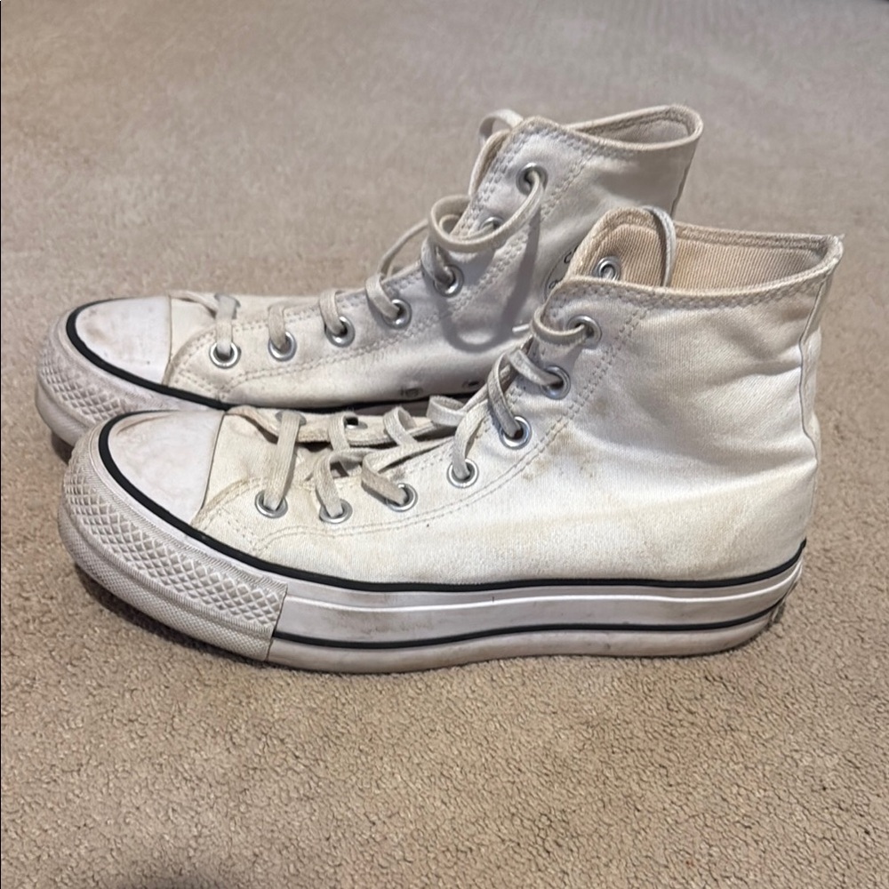 Converse White High-Top Sneakers